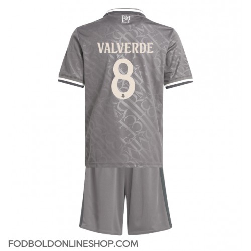 Real Madrid Federico Valverde #8 Tredje trøje Børn 2024-25 Kortærmet (+ Korte bukser)